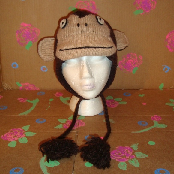 delux Other - DeLux Curious George / Sock Monkey Wool Pilot Hat